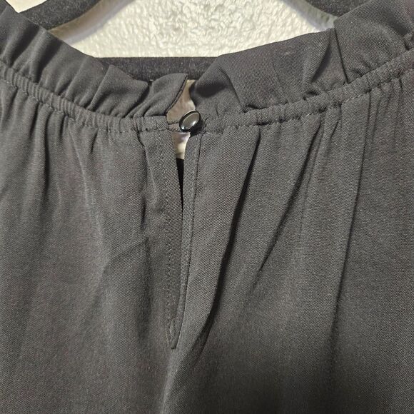 LuLaRoe Dress Size L Anabelle Black Button Back Unlined - Picture 4 of 10